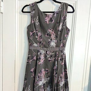 Yellow Star Dress, Gray/Purple, Small (Modcloth)